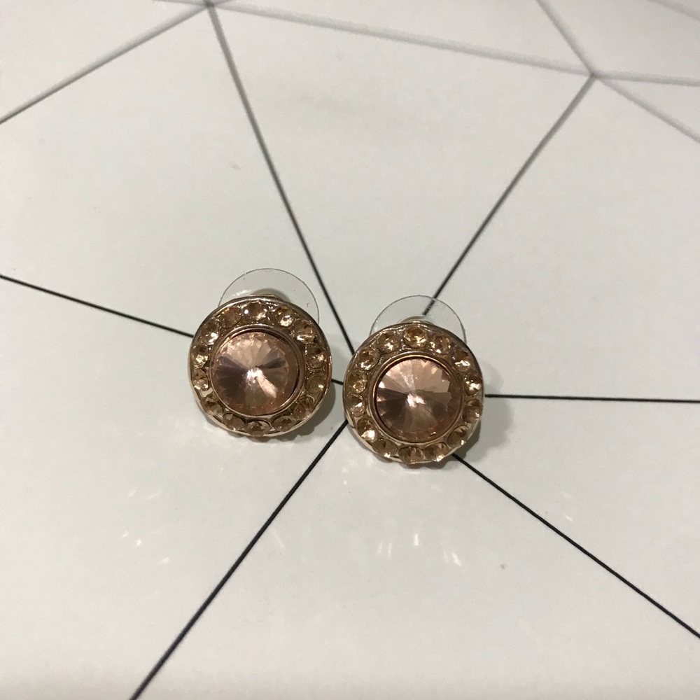 Rose Gold Circle Earrings